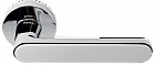 Ручка раздельная PAL-Z09 PC/White "Лион" полированный хром/белый