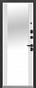 Металлическая дверь Luxor 2МДФ Ромбы Вертикаль Зеркало Эмалит белый