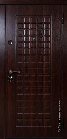 Металлическая дверь Стальная линия Прато (PVC, «Орех тёмный» /PVC, «Орех тёмный»)