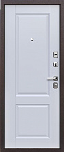 Металлическая дверь 10 см ТОЛСТЯК Букле шоколад Велюр белый софт