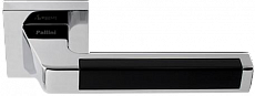Ручка раздельная PAL-Z05-S PC/MatBlack "Лиссабон" полированный хром/черный