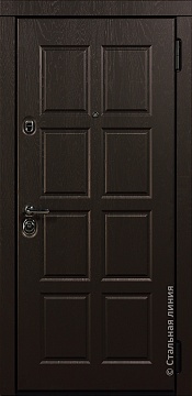 Металлическая дверь Стальная линия Октавио (Экошпон, «Дуб крафтовый» /Экошпон, «Дуб снежный»)