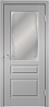 Межкомнатная дверь VILLA 3V эмалит серый стекло