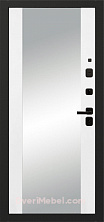 Металлическая дверь OIKO ACOUSTIC Grafika-1 Grey Soft/Reflex Софт белый