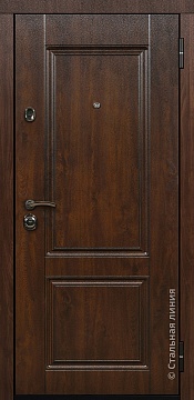 Металлическая дверь Стальная линия Вальтера (SteelTex, «Дуб тёмный» с чёрной патиной  /SteelTex, «Дуб тёмный» с чёрной патиной)