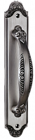 Комплект дверных ручек на планке без механизма ACANTO BL. SILVER (PL) (чернёное серебро)
