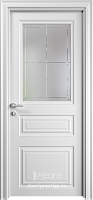 Межкомнатная дверь Престиж Renaissance 3 сатинат белый с гравировкой
