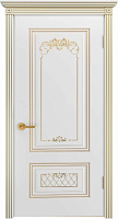 межкомнатная дверь Аккорд белая эмаль патина золото ДГ