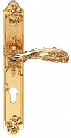 Ручка на планке FLOR S. GOLD (CL) (на планке под ключевой цилиндр, матовое золото)