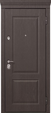 Металлическая дверь Стальная линия Скарлет (Экошпон Premium, «Дуб крафтовый» /PVC, «Ясень белый»)