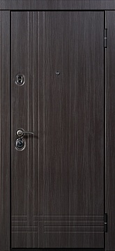 Металлическая дверь Стальная линия Бонн (Экошпон, «Венге чёрно-серый распил» /PVC, «Бетон бежевый»)