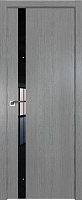 Дверь Грувд Серый 6ZN ст.черный лак 2000*800 кромка 4 стор. ABS