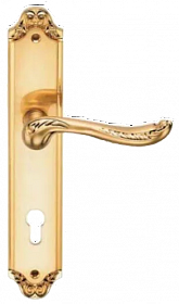 Ручка на планке ACANTO S.GOLD (CL) (на планке под цилиндр, матовое золото)