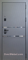 Металлическая дверь OIKO ACOUSTIC Grafika-1 Grey Soft/Reflex Софт белый