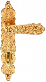 Ручка на планке ARABESCO S.GOLD (OL) (на планке с завёрткой, матовое золото)