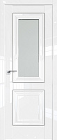 Дверь Белый люкс 28L ст.матовое 2000*800 молдинг серебро
