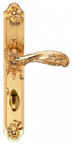 Ручка на планке FLOR S. GOLD (OL) (на планке с завёрткой, матовое золото)