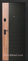 Металлическая дверь OIKO ACOUSTIC Art Black/Wood/DIM I-10 Angel Matt