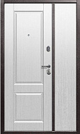 Металлическая дверь Тайга 7см Белый клен 1200х2050