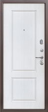 Металлическая дверь 9 см медный антик Белый ясень