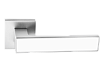 Ручка на раздельном тонком цинковом основании  ABRISS R21.120 CP/WH (Хром/Белая вставка)