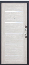Металлическая дверь Гарда 7,5 см  муар /Царга  Лиственница беж